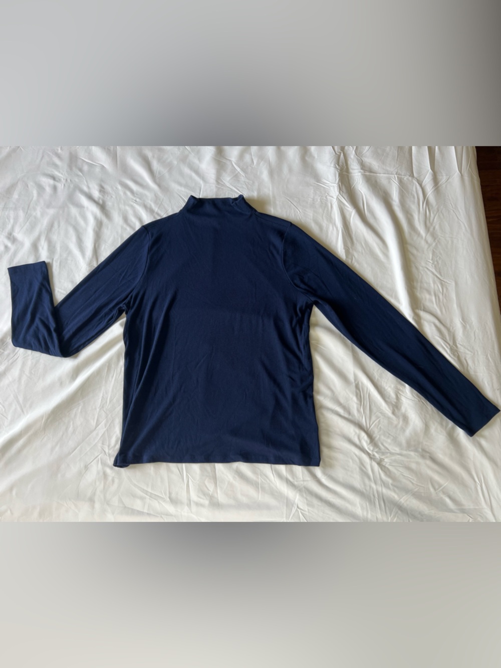 Lands End Navy Mock Neck Sweater